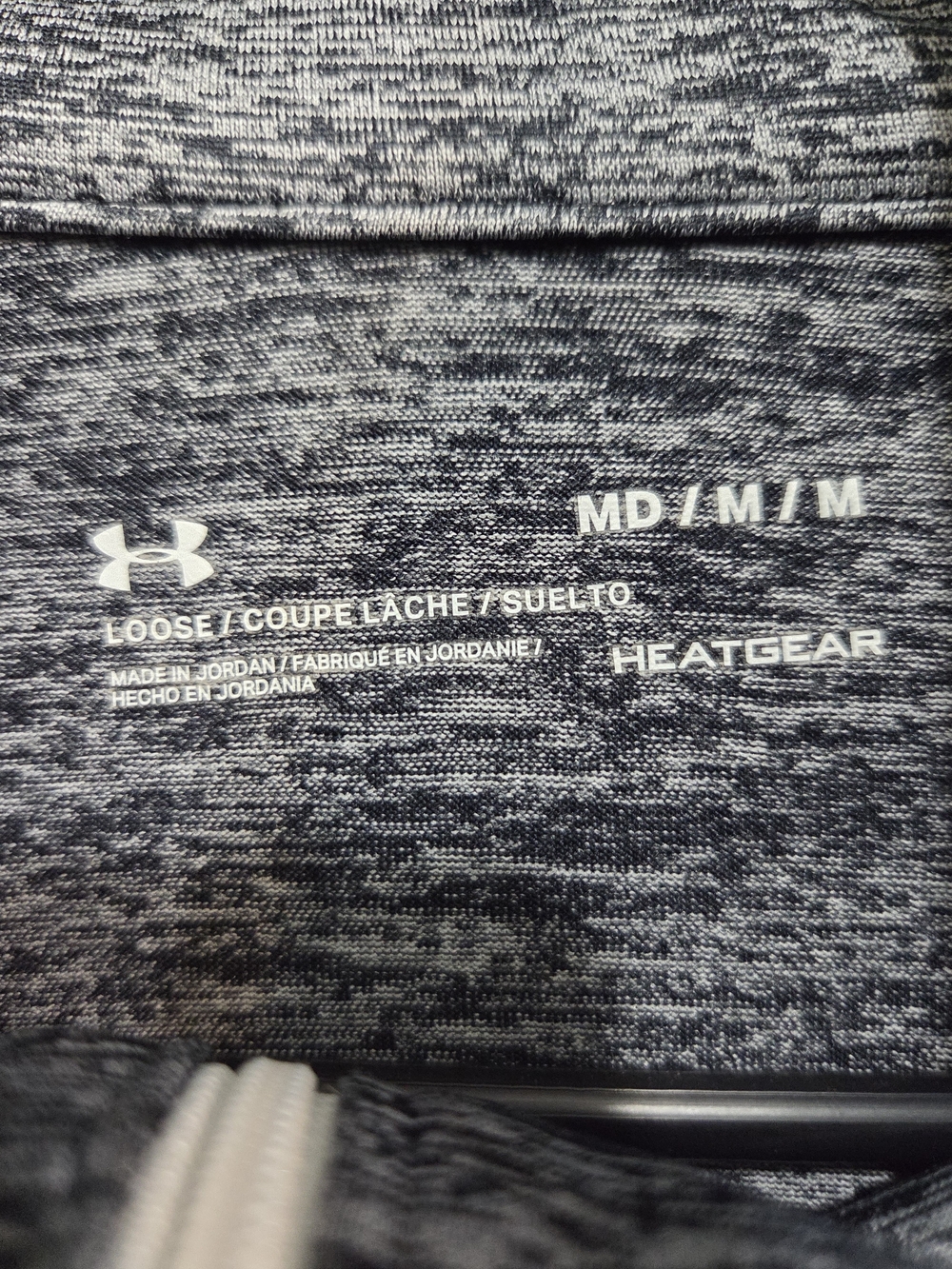 Under Armour Gray Marled Full-Zip Hoodie with White Accents - Picture 3 of 7